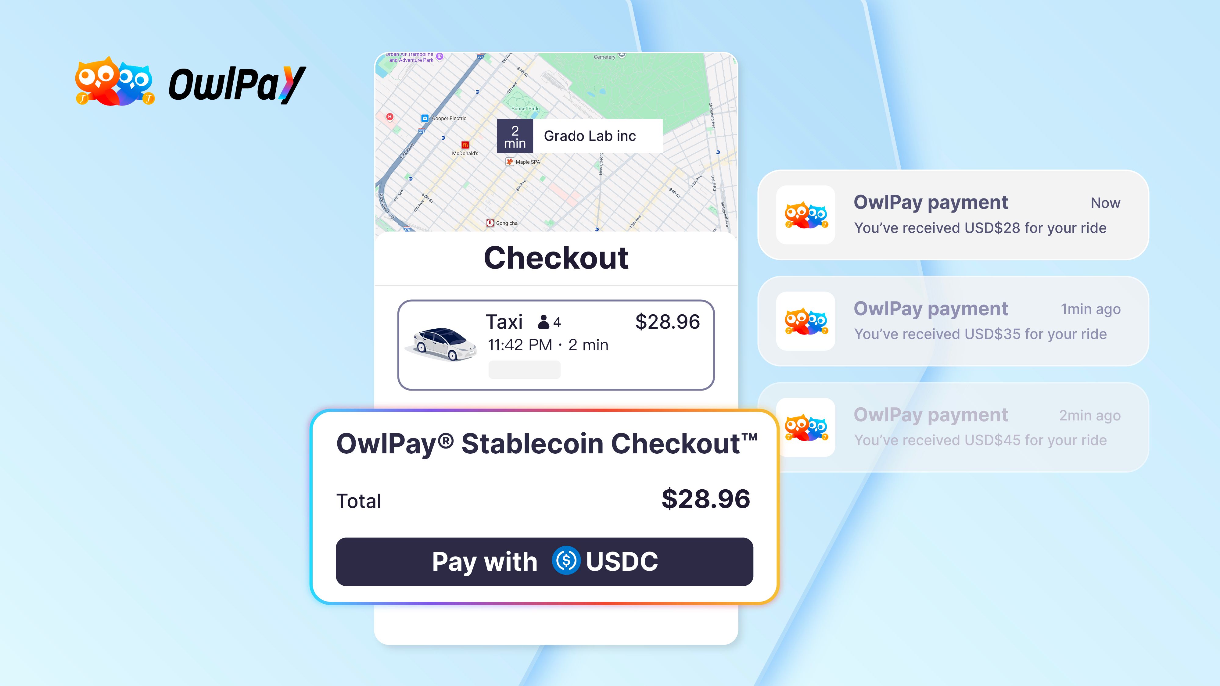 News Photo_OwlPay® Stablecoin Checkout™ allows customers to pay businesses in USDC, with payments converted to USD and deposited into the business’s digital wallets or bank accounts.jpg